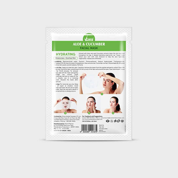 VCare Aloe and Cucumber Facial Mask