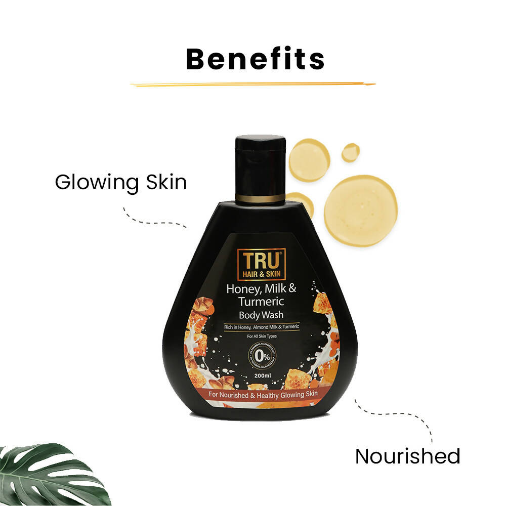 Tru Hair & Skin Honey, Milk & Turmeric Body Wash - Distacart