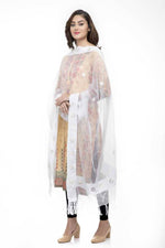 Thumbnail for Mominos Fashion White Orgenza Gota Flower Dupatta
