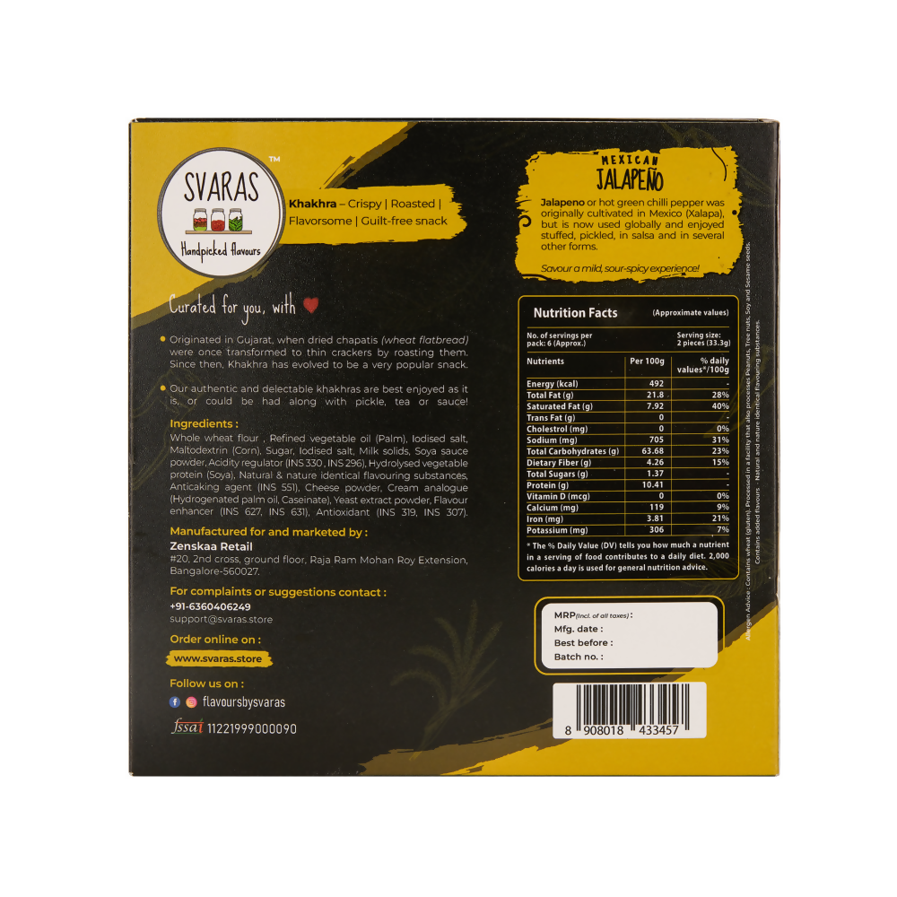 Svaras Mexican Jalapeno Khakhra (New) - Distacart