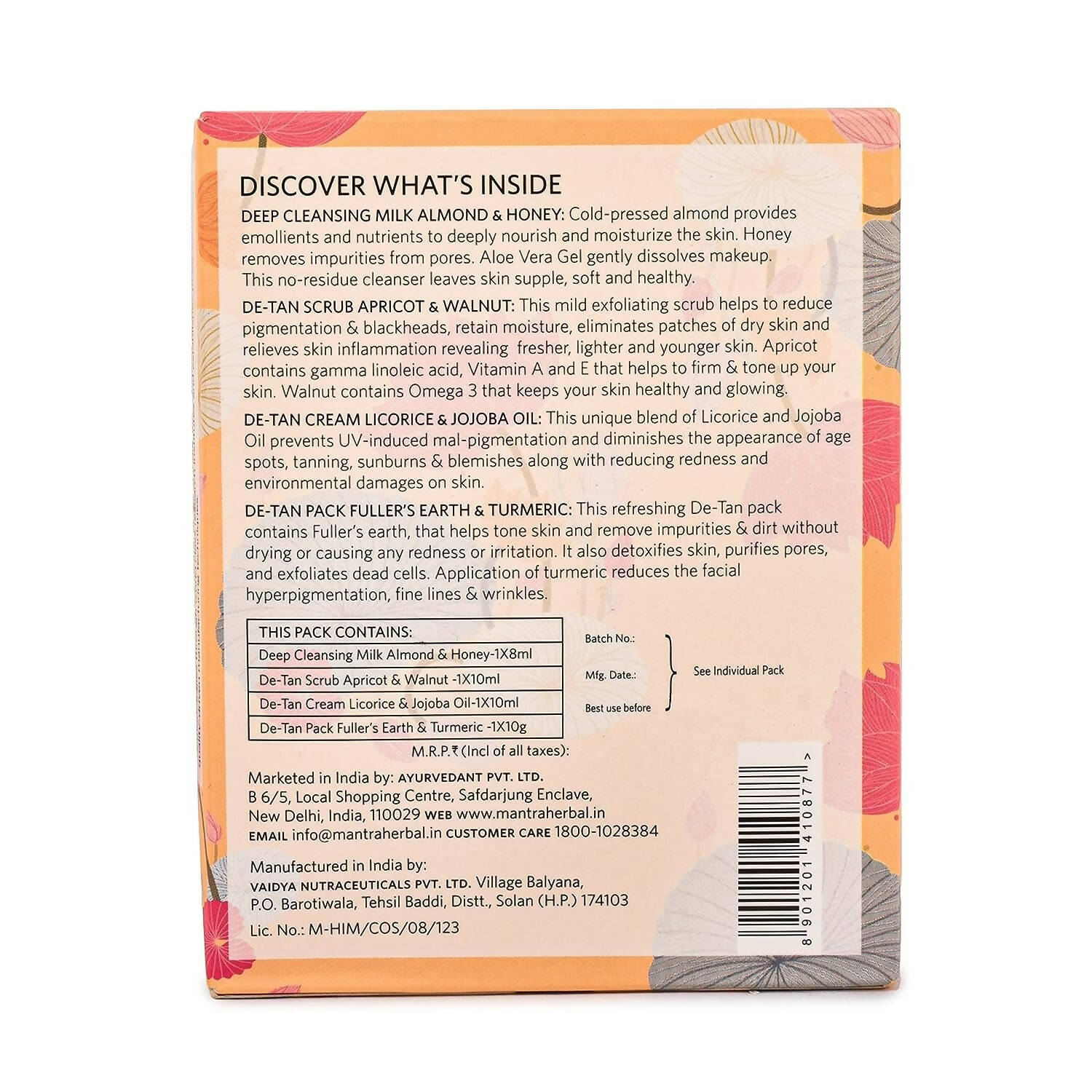 Mantra Herbal De-Tan Facial Kit - Distacart