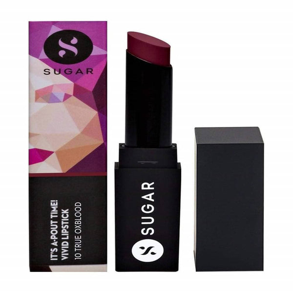 Sugar It's A-Pout Time! Vivid Lipstick - True Oxblood (Burgundy Red) - Distacart
