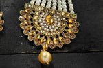 Thumbnail for Mominos Fashion Johar Kamal Earrings With Kundan & Pearls Work - Distacart