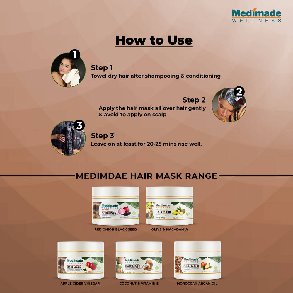 Medimade Wellness Moroccan Argan Oil Hair Mask - Distacart