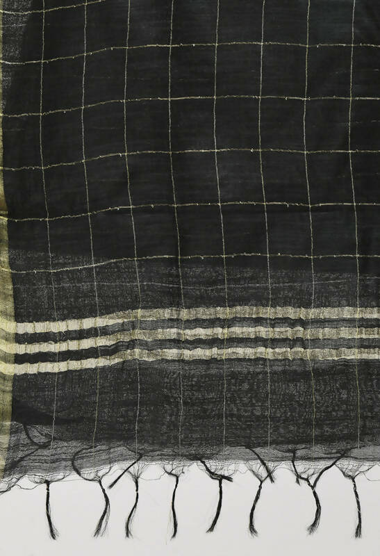 Mominos Fashion Moeza Women's Cotton Zari Box Black Dupatta - Distacart