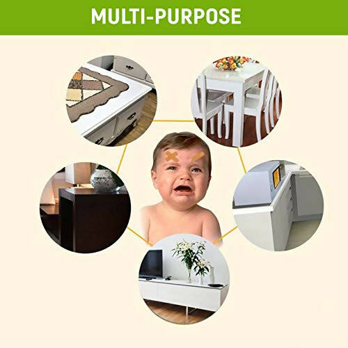 Safe-O-Kid Unique High Density- Prevents From Head Injury Multi-Functional 2 Meter Edge Guard - Grass Green - Distacart