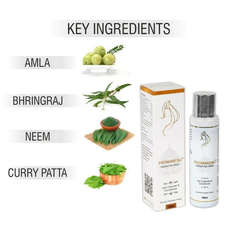 Bio Resurge Life Padmakesh Herbal Hair Wash - Hair Cleanser And Conditioner - Distacart