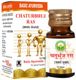 Thumbnail for Basic Ayurveda Chaturbhuj Ras (with Gold) 12 Tablet