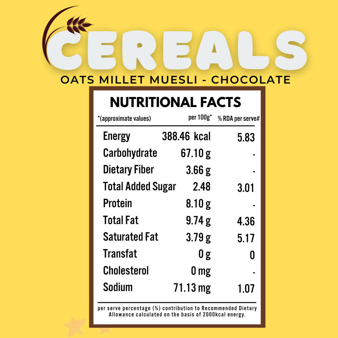 Born Reborn Chocolate Oats & Millets Muesli with Jaggery - Distacart
