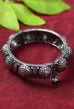 Thumbnail for Mominos Fashion Kamal Johar Oxidised Silver-Plated Handcraft Bracelet