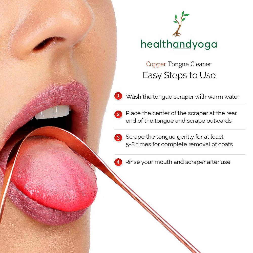 Health and Yoga Copper Tongue Cleaner use