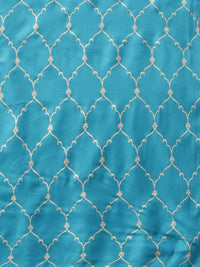 Thumbnail for Yufta Women Teal Blue Solid Kurta with Trouser and Dupatta