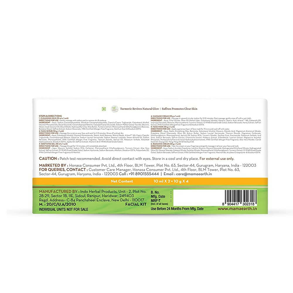 Mamaearth Ubtan Facial Kit with Turmeric & Saffron for Glowing Skin - Distacart