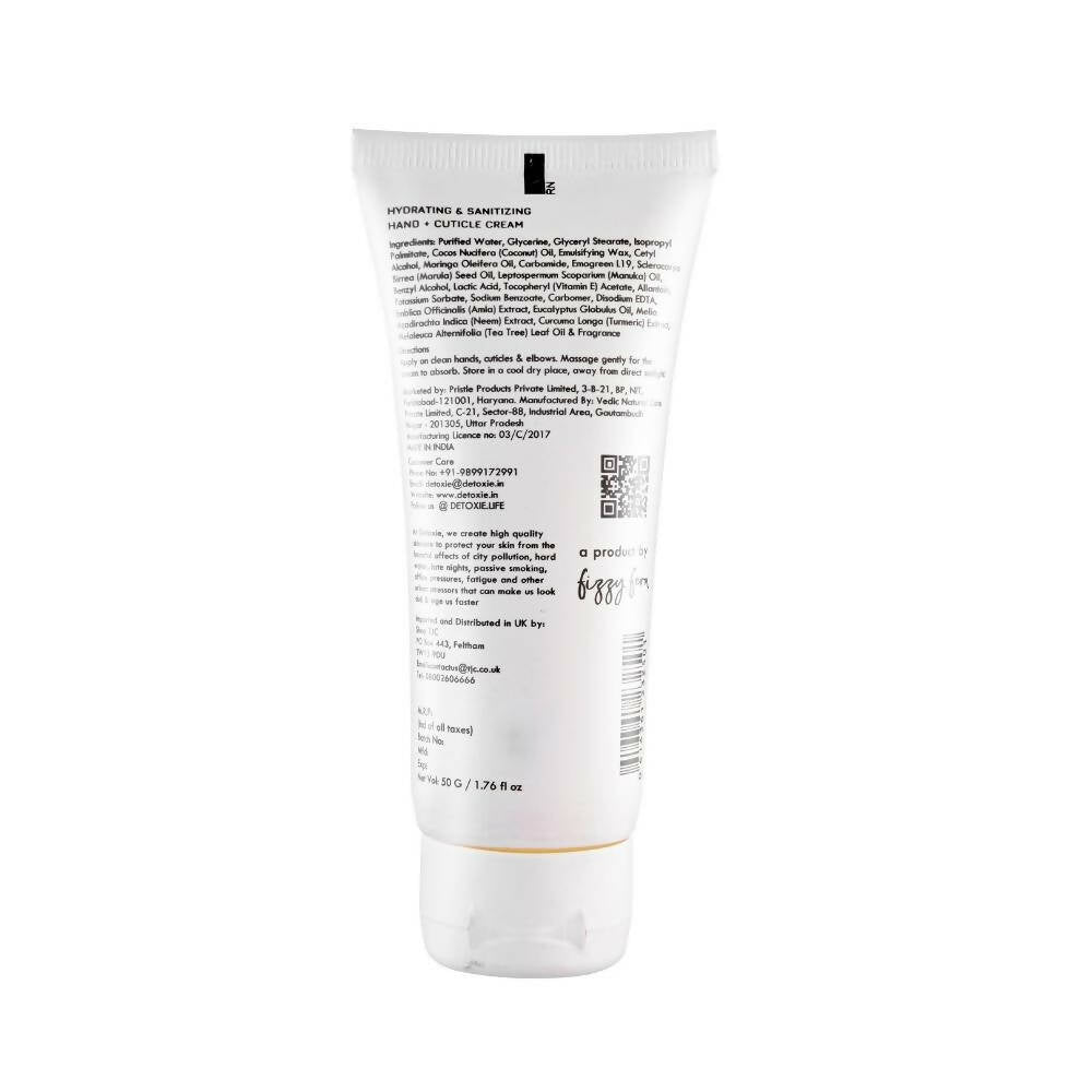 Detoxie Hydrating & Sanitizing Hand & Cuticle Cream - Distacart