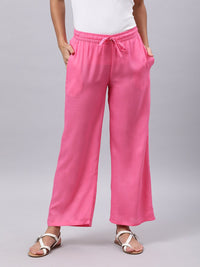 Thumbnail for Souchii Pink Liva Palazzos - Distacart