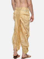 Thumbnail for Sethukrishna Gold-Coloured Embroidered Dhoti Pant For Men - Distacart