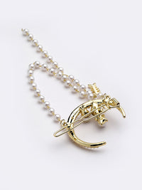 Thumbnail for Panash Women Gold-Toned Embellished Bumpit Hair Pin - Distacart