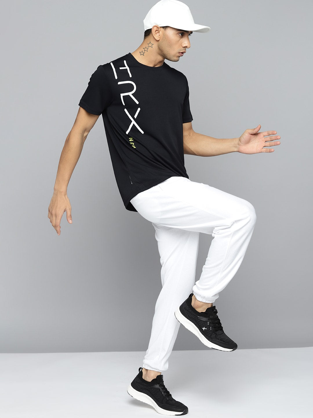 HRX By Hrithik Roshan Running Men Jet Black Rapid-Dry Brand Carrier T-shirts - Distacart