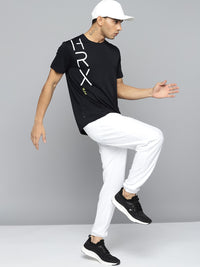 Thumbnail for HRX By Hrithik Roshan Running Men Jet Black Rapid-Dry Brand Carrier T-shirts - Distacart