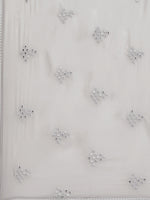 Thumbnail for Tikhi Imli Grey Embroidered Mirror-Work Saree - Distacart