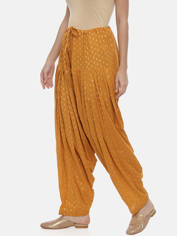 Souchii Tan Banarasi Thread Design Regular-Fit High-Rise Patiala - Distacart