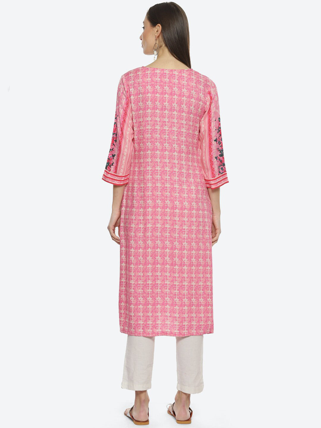 Biba Women Floral Printed Straight Kurta - Distacart