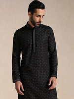Thumbnail for Manyavar Men Floral Printed Mandarin Collar Kurta with Pyjamas - Distacart