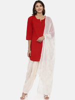 Thumbnail for Souchii White & Gold Printed Dupatta - Distacart