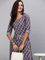 Thumbnail for Kalini Ethnic Motifs Printed Straight Kurta with Trousers - Distacart