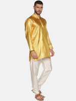 Thumbnail for Sethukrishna Mens Gold-Toned Kurta with Pyjamas - Distacart