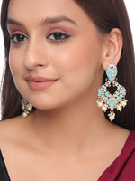 Thumbnail for Shoshaa Turquoise Blue Contemporary Drop Earrings For Women - Distacart