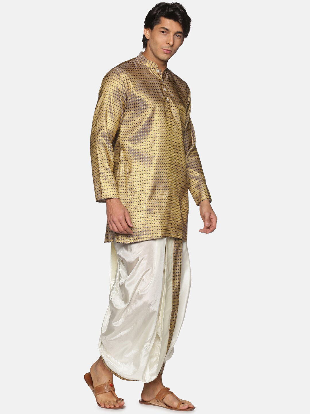 Sethukrishna Blue Kurta with Dhoti Pants For Men - Distacart
