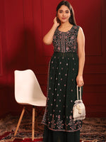 Thumbnail for Masq Blue & Gold-Toned Embellished Embroidered Potli Clutch - Distacart