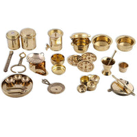 Thumbnail for Desi Toys Premium Brass Pretend Play Kitchen Set - Distacart
