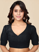 Thumbnail for Kalini Black & Beige Batik Printed Chiffon Saree - Distacart