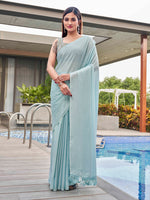 Thumbnail for Tikhi Imli Woven Design Satin Ready to Wear Saree - Distacart