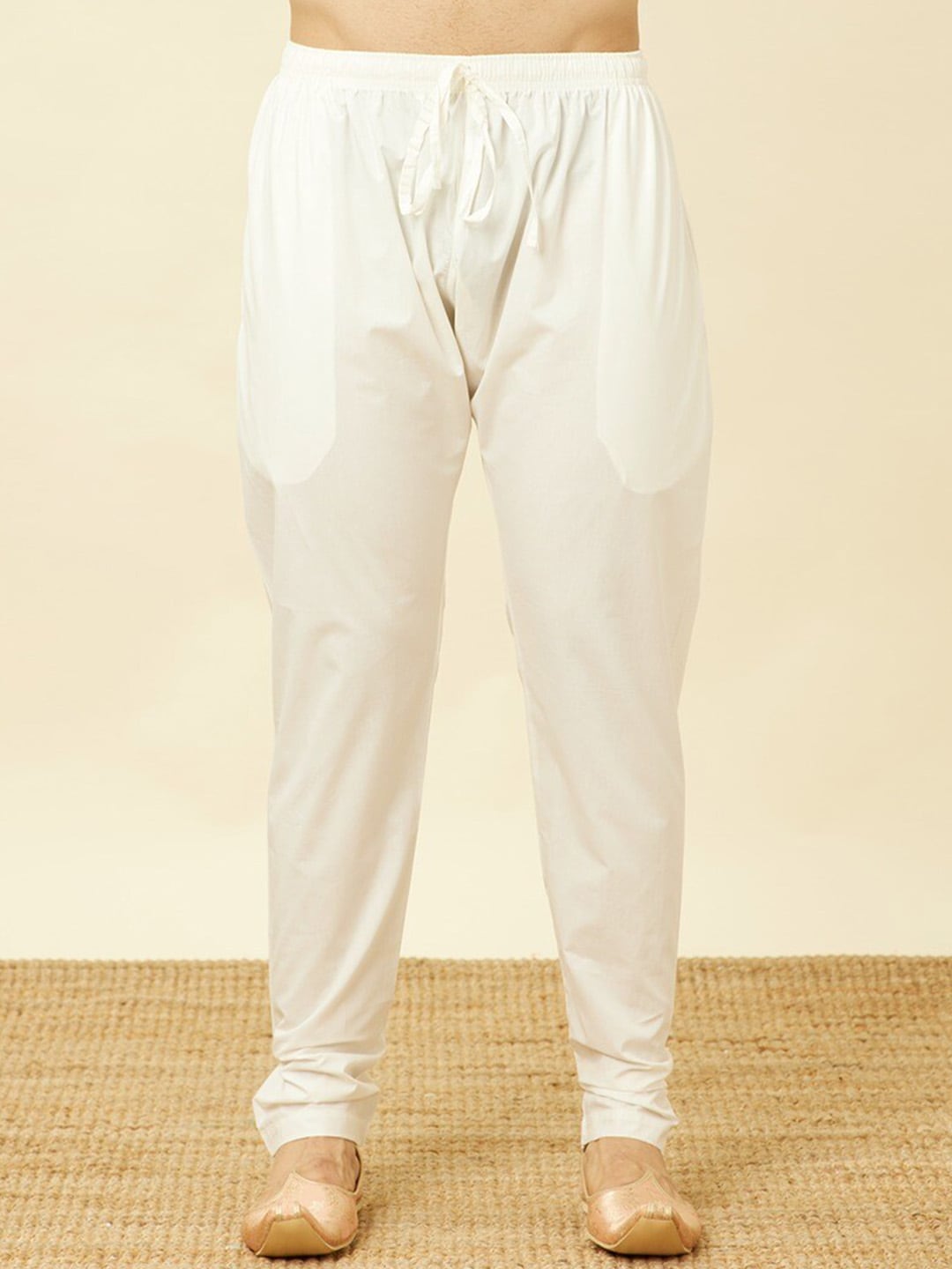 Manyavar Mandarin Collar Regular Pure Cotton Kurta with Pyjamas - Distacart