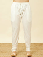 Thumbnail for Manyavar Mandarin Collar Regular Pure Cotton Kurta with Pyjamas - Distacart