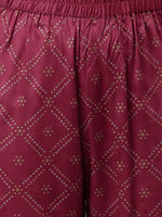 Thumbnail for Khushal K Women Maroon Ethnic Motifs Kurta with Churidar & With Dupatta - Distacart