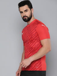 Thumbnail for Puma teamULTIMATE Graphic Striped V-Neck dryCELL Slim Fit Football T-shirt - Distacart