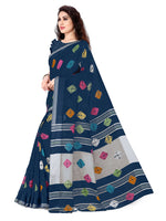 Thumbnail for Kalini Navy Blue & Pink Bandhani Saree - Distacart