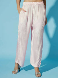 Thumbnail for Myshka Women Pink Embroidered Kurta & Trousers With Dupatta - Distacart