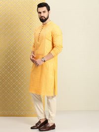 Thumbnail for House of Pataudi Jashn Sequinned Embroidered Straight Kurta - Distacart