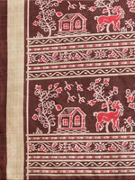 Thumbnail for Kalini Red & White Ethnic Motifs Art Silk Sambalpuri Saree - Distacart