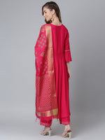 Thumbnail for Khushal K Gotta Patti Kurta with Palazzos & With Dupatta - Distacart