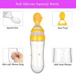 Thumbnail for Safe-O-Kid Easy Squeezy Silicone Food Feeder Spoon (Soft Tip) Bottle- Yellow- 90mL - Distacart