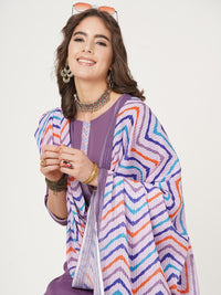 Thumbnail for HERE&NOW Straight Kurta with Trousers & Dupatta - Distacart