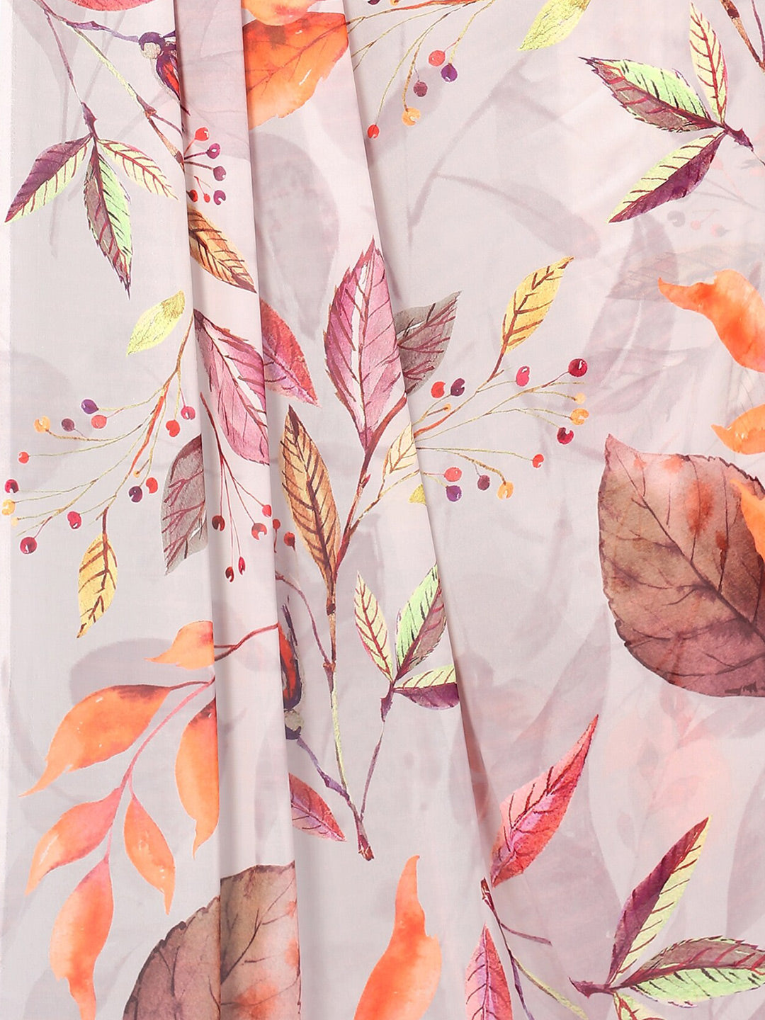 Kalini Beige & Orange Floral Saree - Distacart
