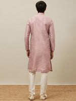 Thumbnail for Manyavar Ethnic Motif Woven Design Mandarin Collar Kurta With Pyjamas - Distacart