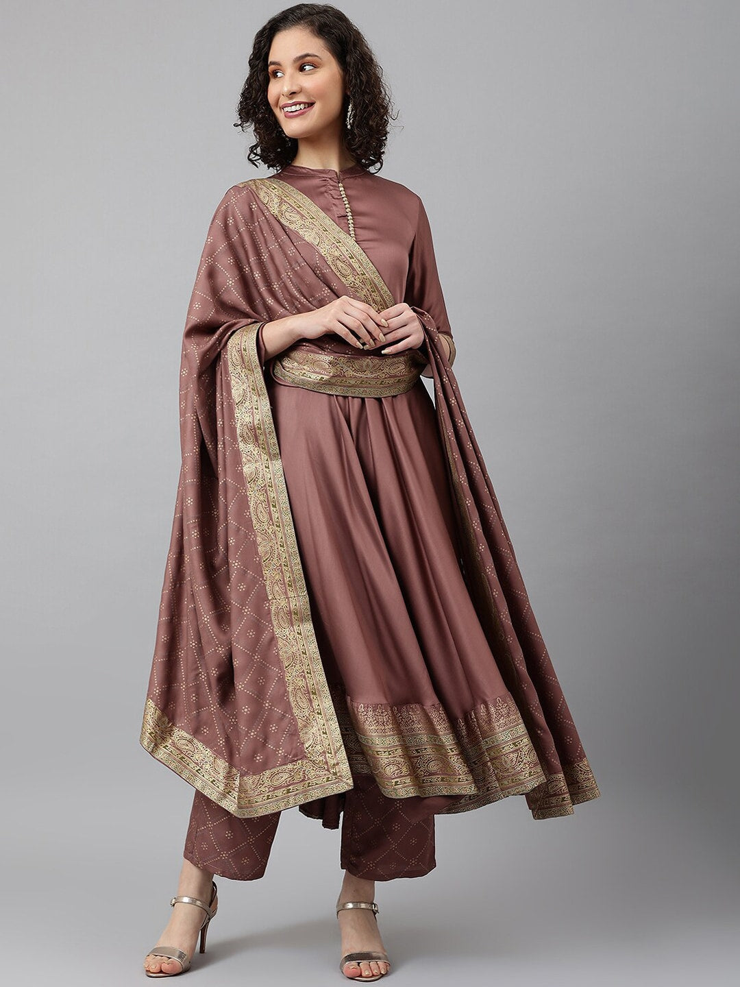 Khushal K Ethnic Motifs Kurta with Trousers & With Dupatta - Distacart